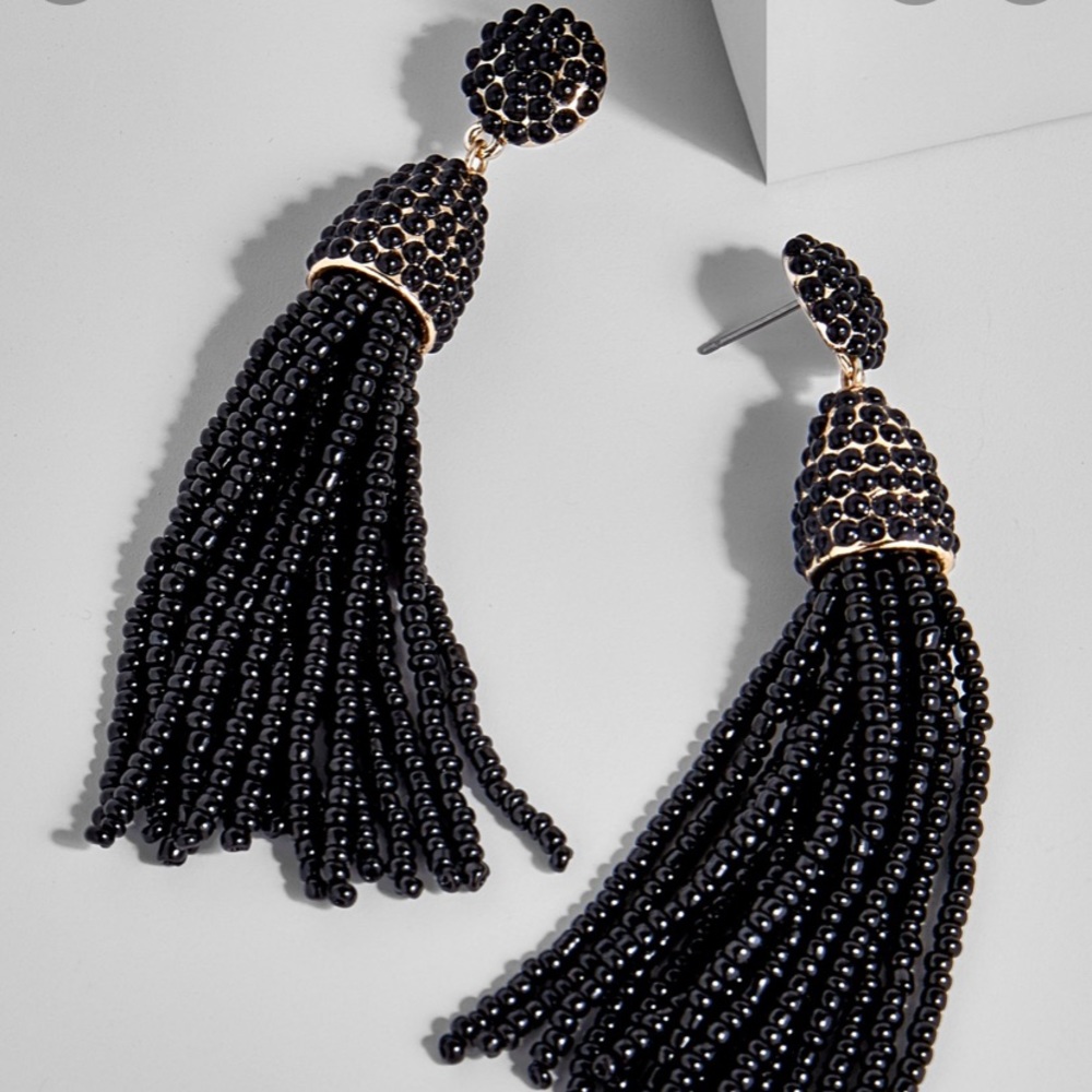 BaubleBar Black Beaded Earrings